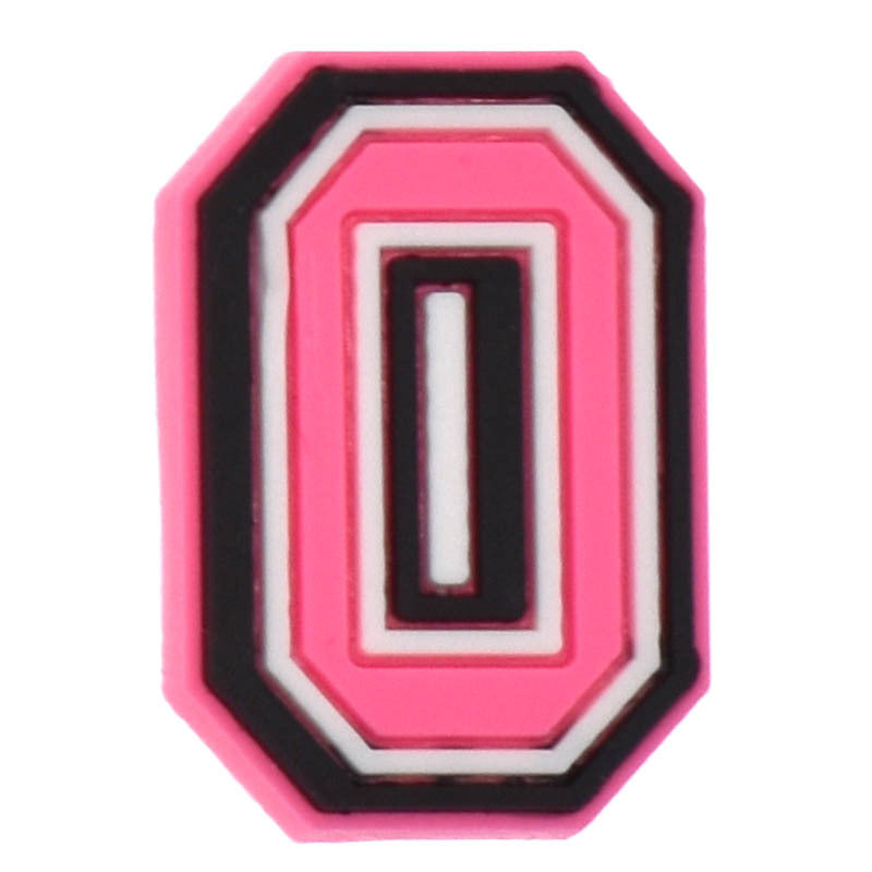 26pcs Pink 0-9 A-Z Letters Series Charms - For Crocs Shoes EVA Bogg Bag Accessories