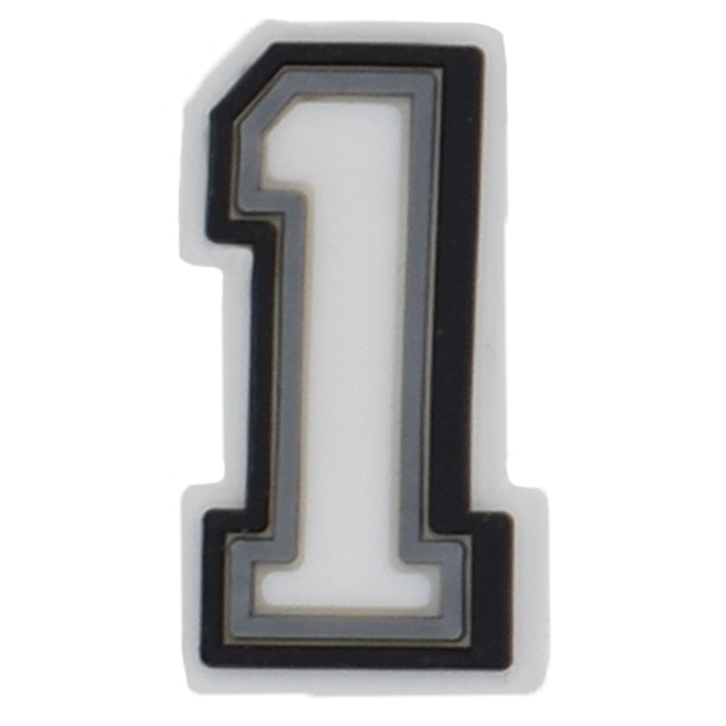 26pcs Black 0-9 A-Z Letters Series Charms - For Crocs Shoes EVA Bogg Bag Accessories