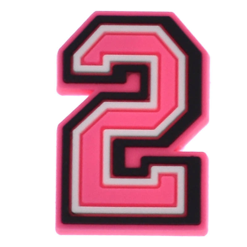 26pcs Pink 0-9 A-Z Letters Series Charms - For Crocs Shoes EVA Bogg Bag Accessories