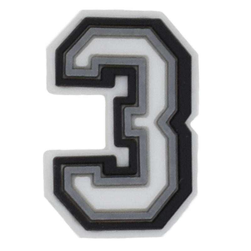 26pcs Black 0-9 A-Z Letters Series Charms - For Crocs Shoes EVA Bogg Bag Accessories