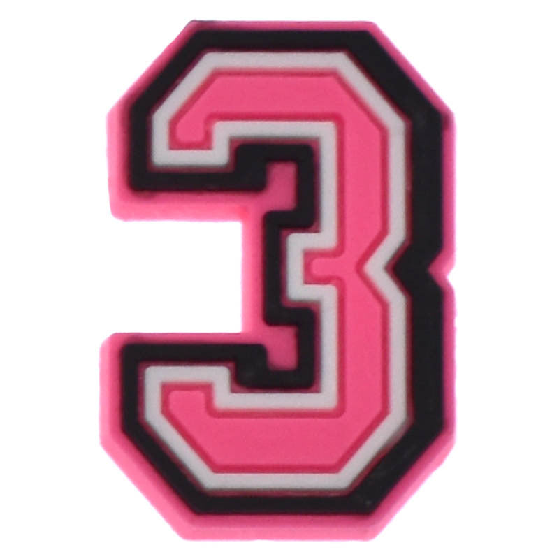 26pcs Pink 0-9 A-Z Letters Series Charms - For Crocs Shoes EVA Bogg Bag Accessories