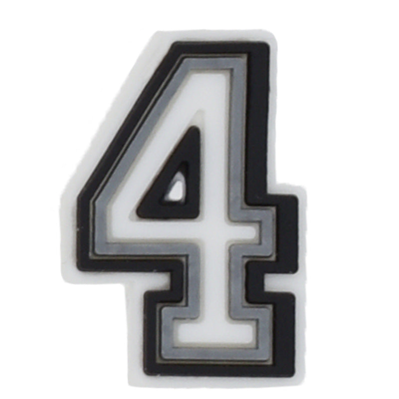 26pcs Black 0-9 A-Z Letters Series Charms - For Crocs Shoes EVA Bogg Bag Accessories