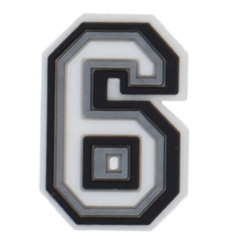 26pcs Black 0-9 A-Z Letters Series Charms - For Crocs Shoes EVA Bogg Bag Accessories