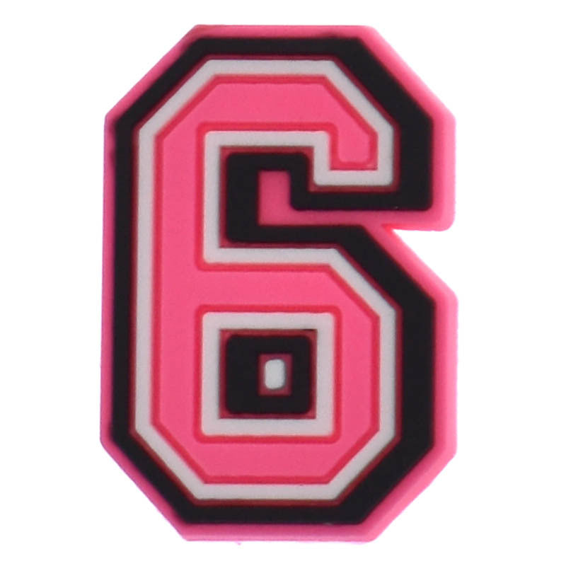 26pcs Pink 0-9 A-Z Letters Series Charms - For Crocs Shoes EVA Bogg Bag Accessories