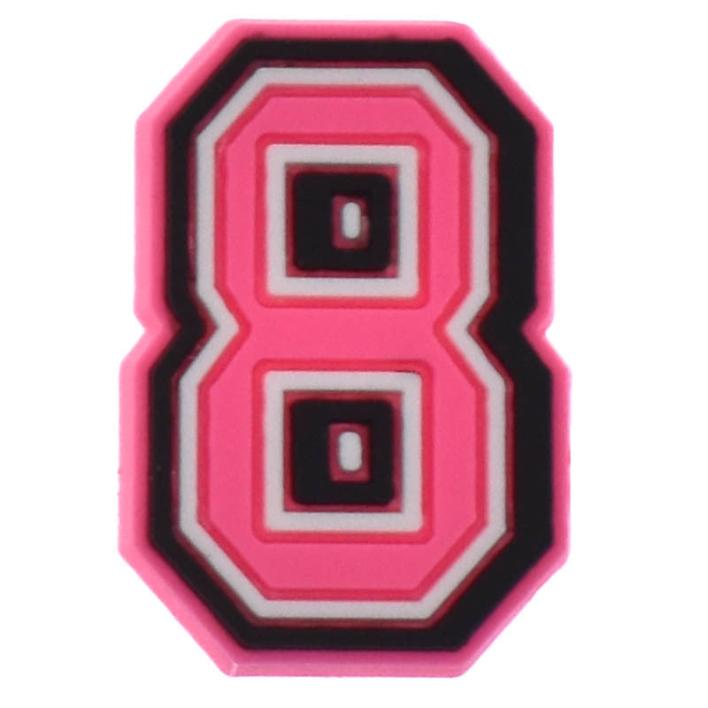 26pcs Pink 0-9 A-Z Letters Series Charms - For Crocs Shoes EVA Bogg Bag Accessories