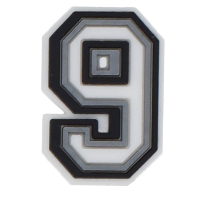 26pcs Black 0-9 A-Z Letters Series Charms - For Crocs Shoes EVA Bogg Bag Accessories