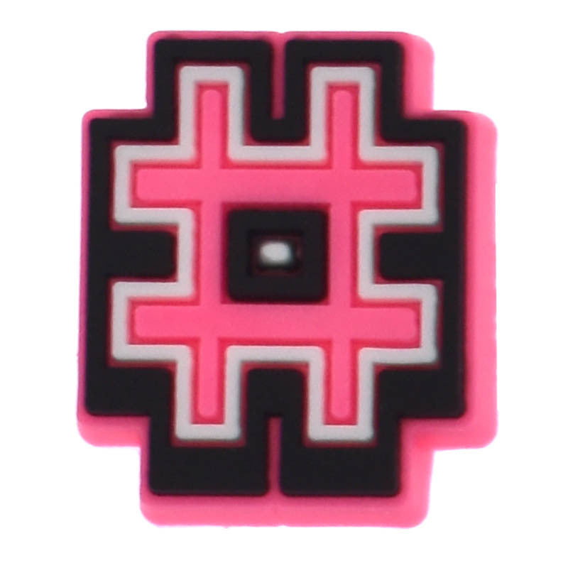 26pcs Pink 0-9 A-Z Letters Series Charms - For Crocs Shoes EVA Bogg Bag Accessories