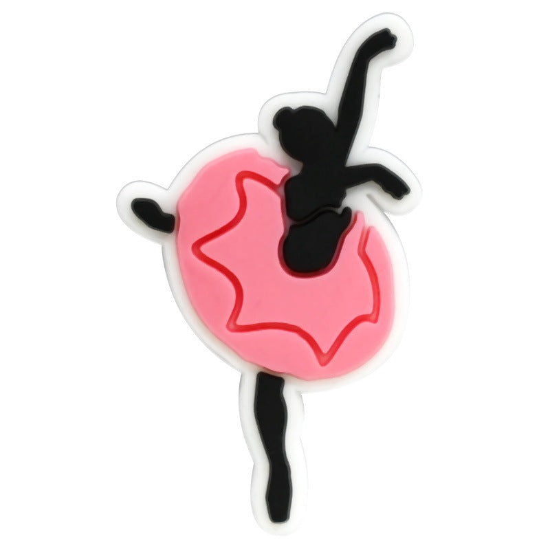 Dancing Girl Series Charms - For Crocs Shoes EVA Bogg Bag Accessories