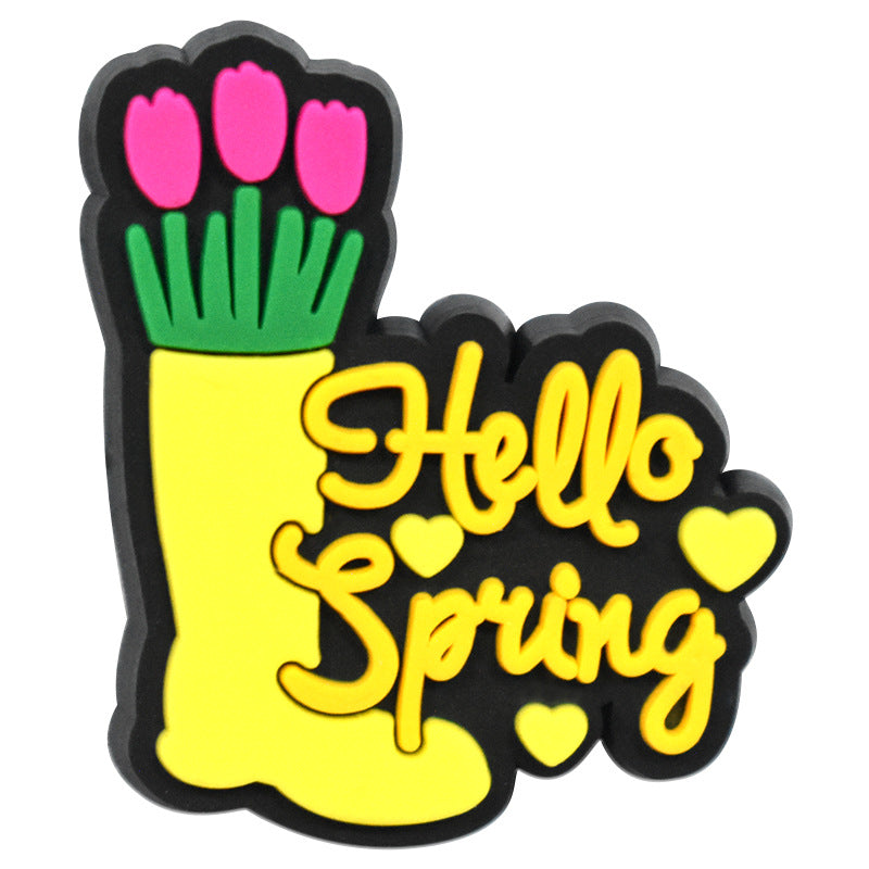 Summer Cartoon Series Charms - For Crocs Shoes EVA Bogg Bag Accessories