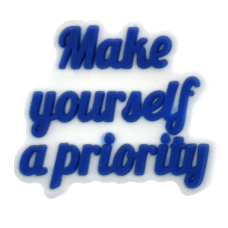 English Phrase  Series Charms - For Crocs Shoes EVA Bogg Bag Accessories