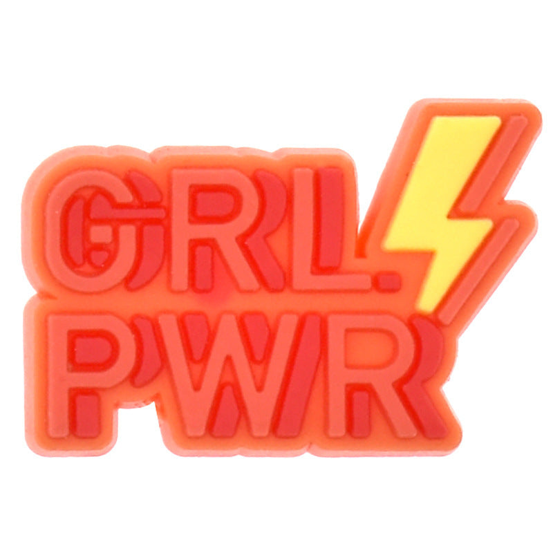 English Phrase  Series Charms - For Crocs Shoes EVA Bogg Bag Accessories