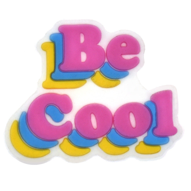 English Phrase  Series Charms - For Crocs Shoes EVA Bogg Bag Accessories