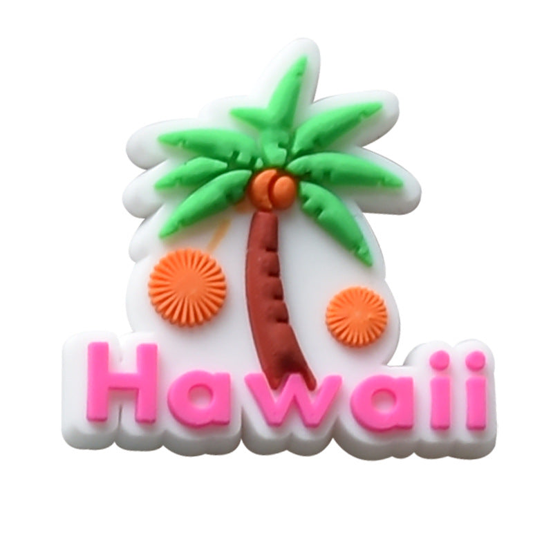 Beach Party Series Charms - For Crocs Shoes EVA Bogg Bag Accessories