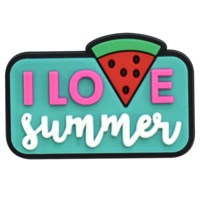 Summer Beach Series Charms - For Crocs Shoes EVA Bogg Bag Accessories