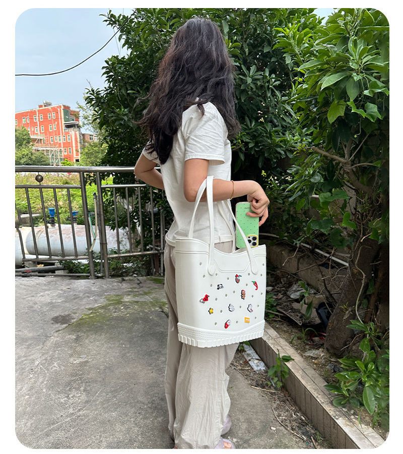 2025 New Fashion EVA Beach Bag Rubber Tote Bag For Boat Pool Camping Travel Camping Beach Sports Handbag