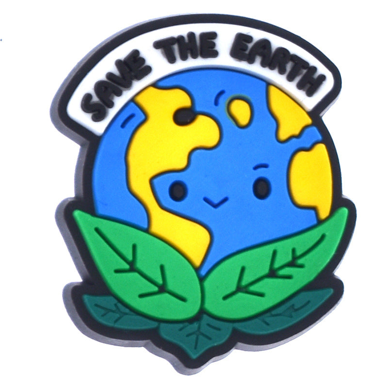 Fashion Resin Protecting the Earth Charms - For Crocs Shoes EVA Bogg Bag Accessories