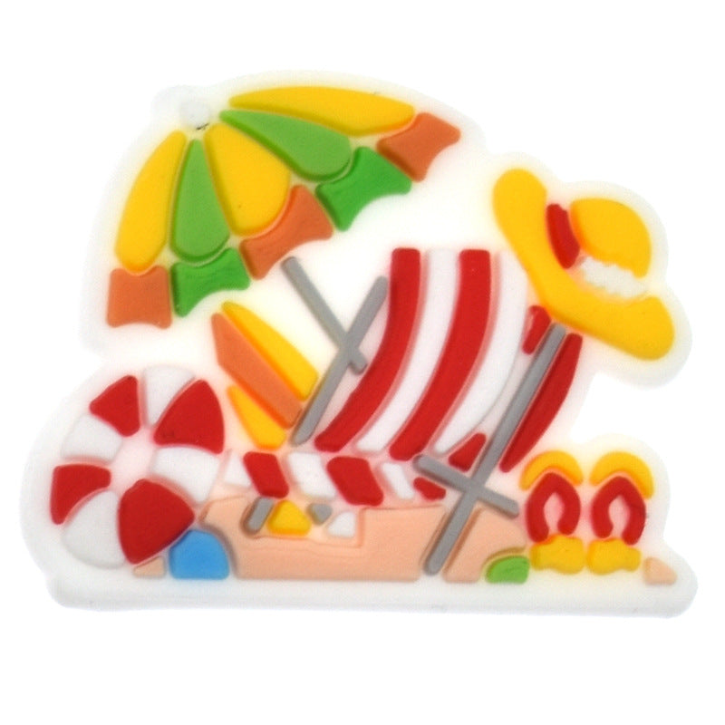 Beach Party Series Charms - For Crocs Shoes EVA Bogg Bag Accessories