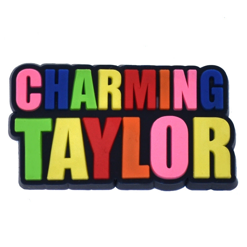 English Phrase  Series Charms - For Crocs Shoes EVA Bogg Bag Accessories