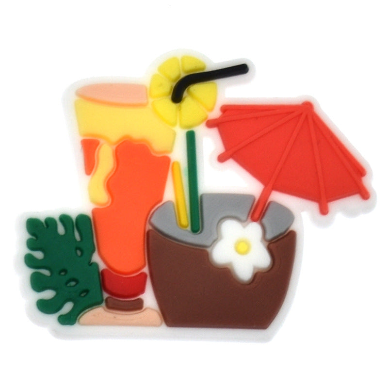 Beach Party Series Charms - For Crocs Shoes EVA Bogg Bag Accessories
