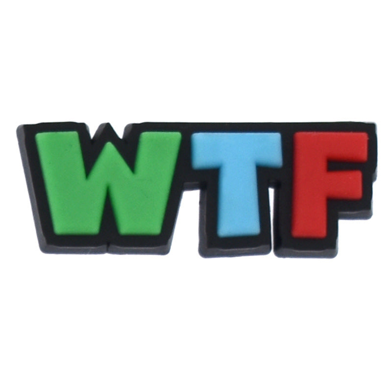 English Phrase  Series Charms - For Crocs Shoes EVA Bogg Bag Accessories