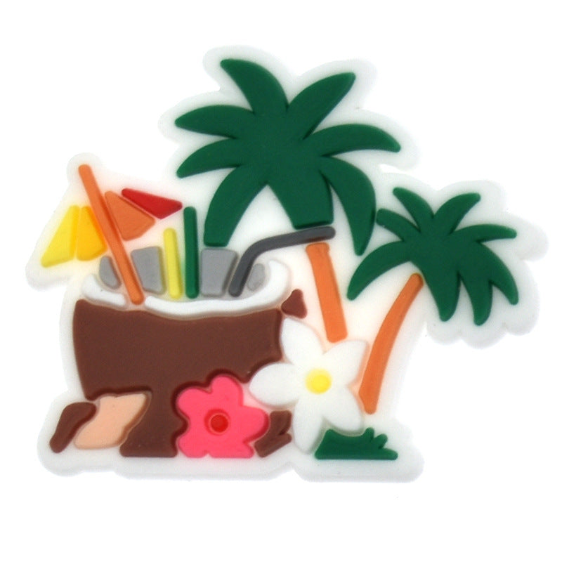 Beach Party Series Charms - For Crocs Shoes EVA Bogg Bag Accessories