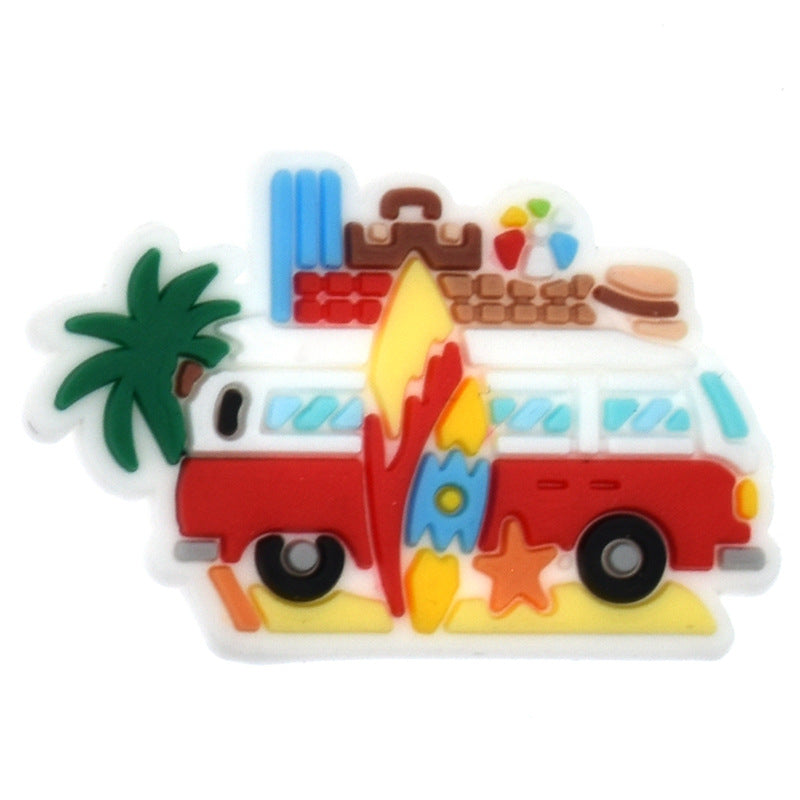 Beach Party Series Charms - For Crocs Shoes EVA Bogg Bag Accessories