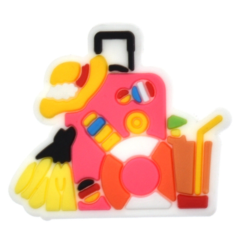 Beach Party Series Charms - For Crocs Shoes EVA Bogg Bag Accessories