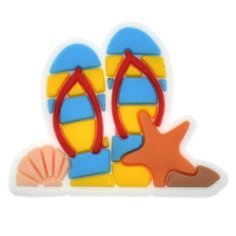 Beach Party Series Charms - For Crocs Shoes EVA Bogg Bag Accessories