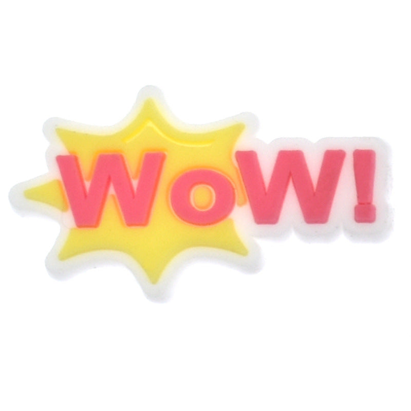 English Phrase  Series Charms - For Crocs Shoes EVA Bogg Bag Accessories