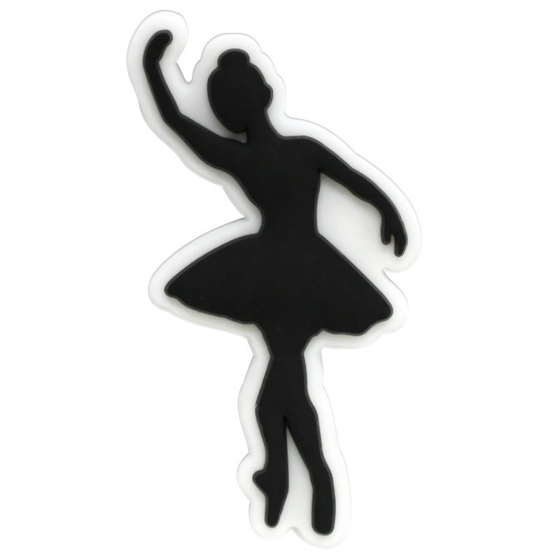 Dancing Girl Series Charms - For Crocs Shoes EVA Bogg Bag Accessories