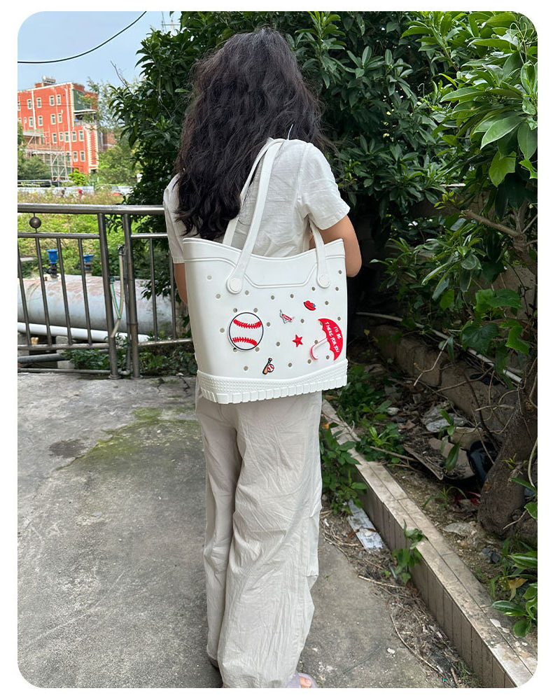 2025 New Fashion EVA Beach Bag Rubber Tote Bag For Boat Pool Camping Travel Camping Beach Sports Handbag