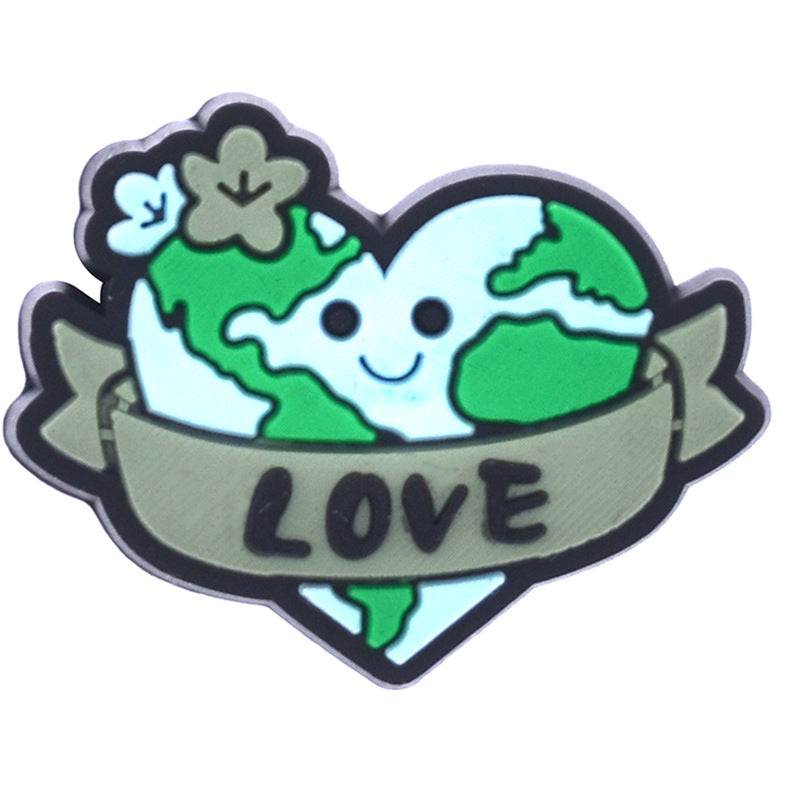 Fashion Resin Protecting the Earth Charms - For Crocs Shoes EVA Bogg Bag Accessories