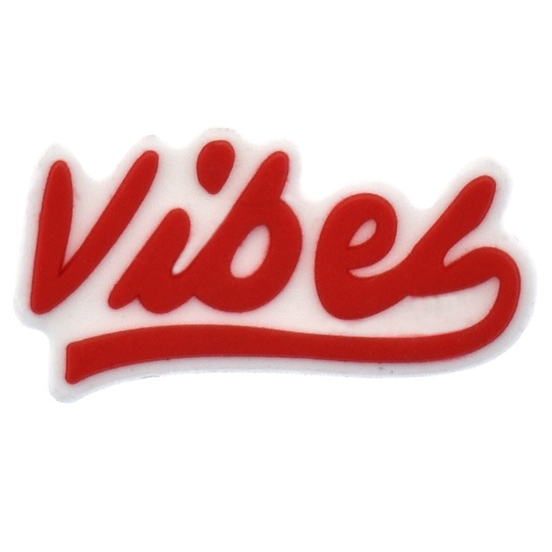 English Phrase  Series Charms - For Crocs Shoes EVA Bogg Bag Accessories