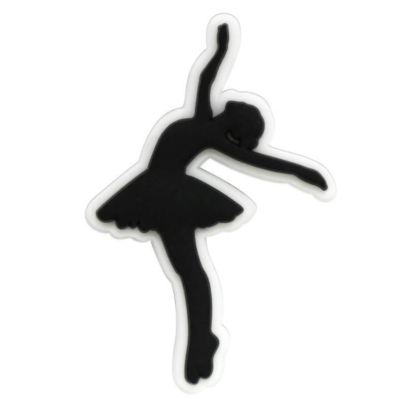 Dancing Girl Series Charms - For Crocs Shoes EVA Bogg Bag Accessories