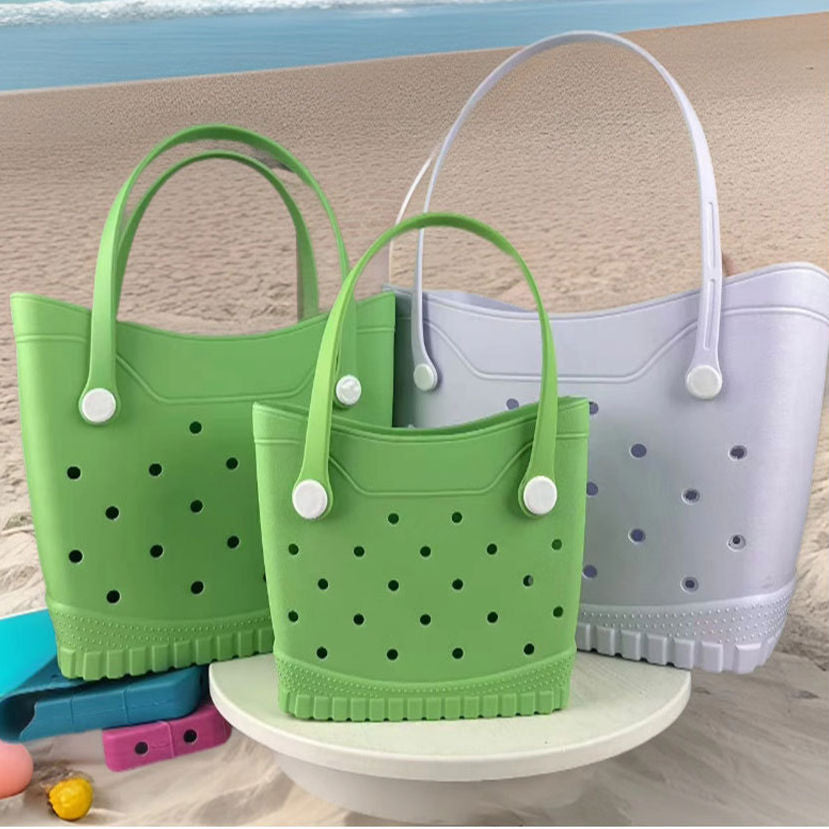 2025 New Fashion EVA Beach Bag Rubber Tote Bag For Boat Pool Camping Travel Camping Beach Sports Handbag