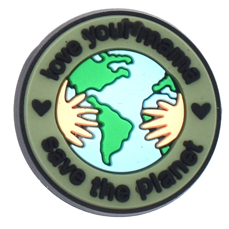 Fashion Resin Protecting the Earth Charms - For Crocs Shoes EVA Bogg Bag Accessories