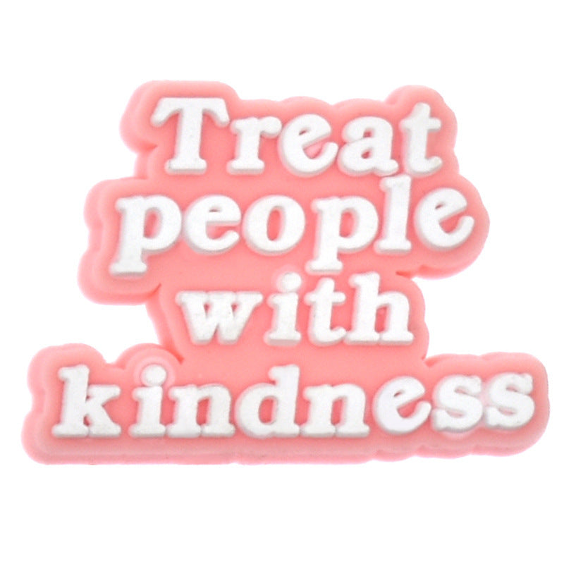 English Phrase  Series Charms - For Crocs Shoes EVA Bogg Bag Accessories