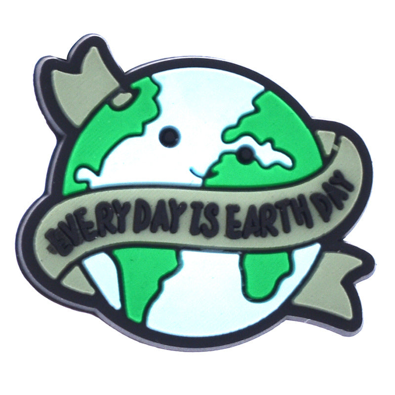 Fashion Resin Protecting the Earth Charms - For Crocs Shoes EVA Bogg Bag Accessories