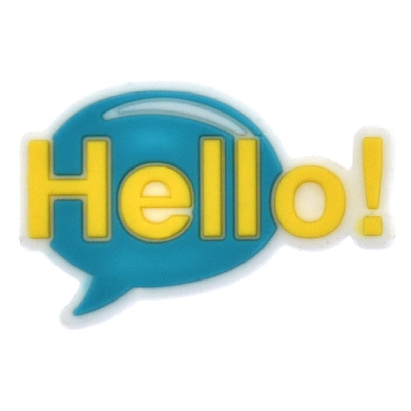 English Phrase  Series Charms - For Crocs Shoes EVA Bogg Bag Accessories