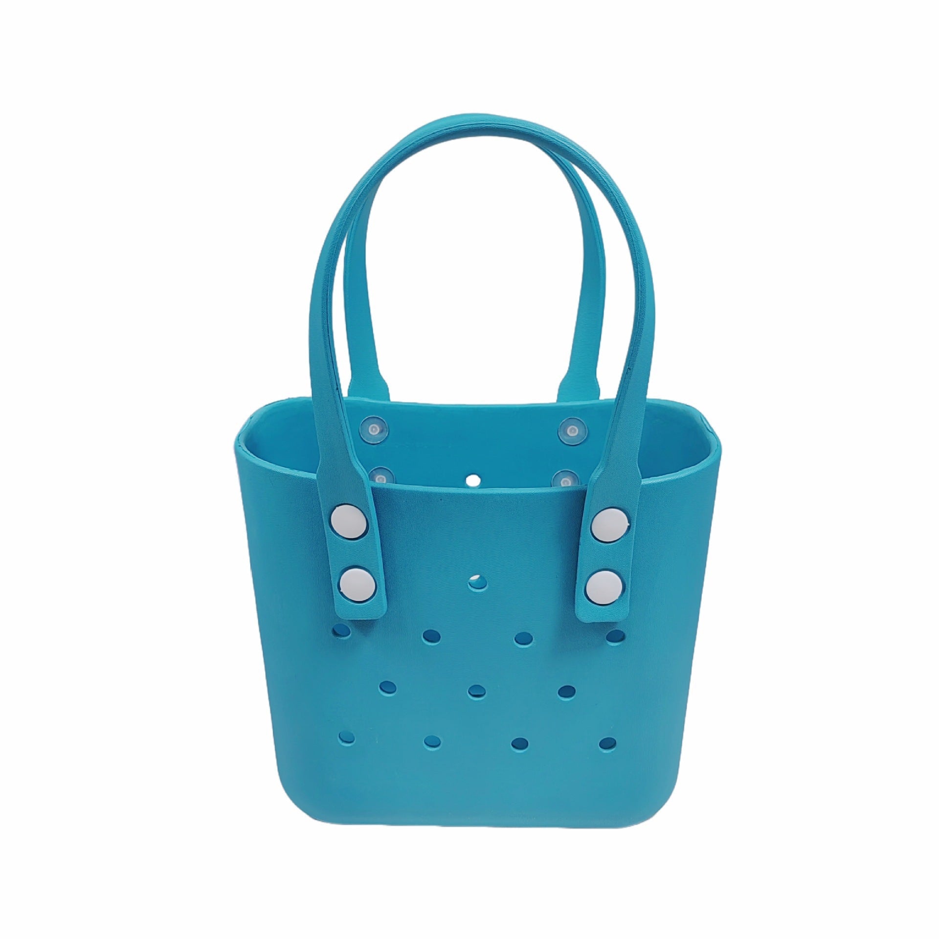 Reusable Small EVA Rubber Tote Bag Portable Open Handbag Waterproof DIY Decorative