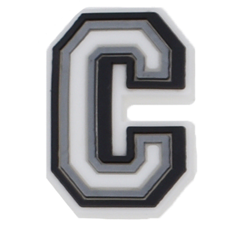 26pcs Black 0-9 A-Z Letters Series Charms - For Crocs Shoes EVA Bogg Bag Accessories