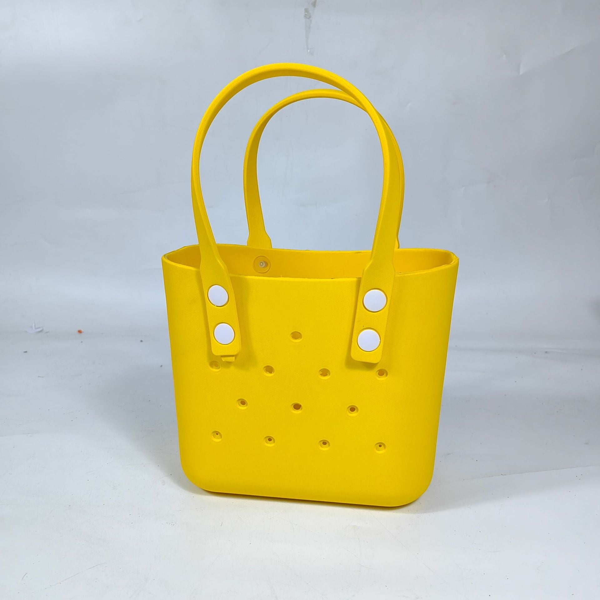 Reusable Small EVA Rubber Tote Bag Portable Open Handbag Waterproof DIY Decorative