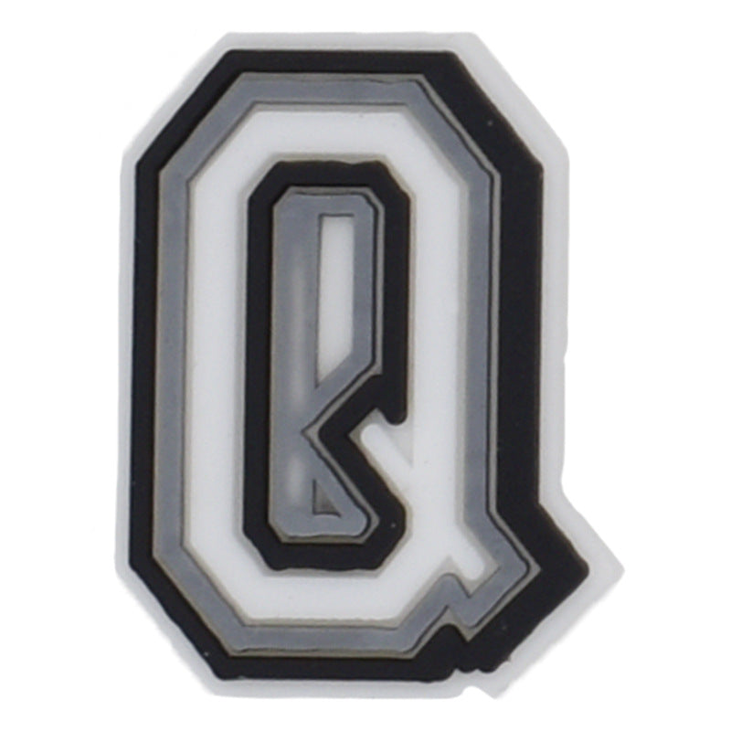 26pcs Black 0-9 A-Z Letters Series Charms - For Crocs Shoes EVA Bogg Bag Accessories