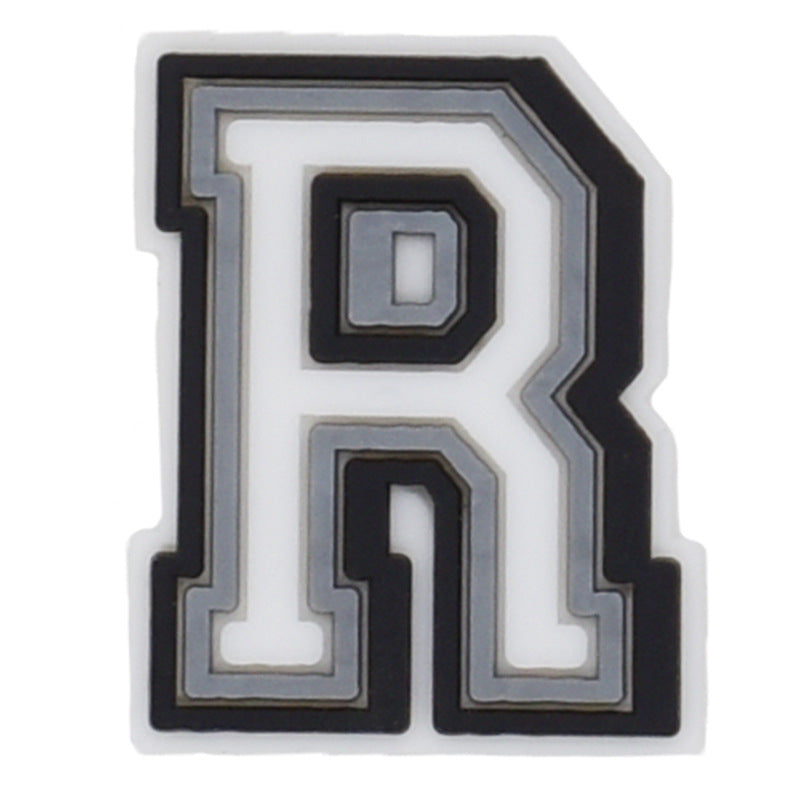 26pcs Black 0-9 A-Z Letters Series Charms - For Crocs Shoes EVA Bogg Bag Accessories