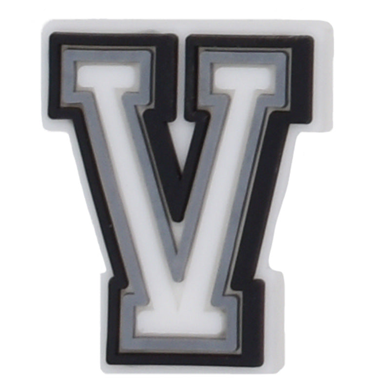 26pcs Black 0-9 A-Z Letters Series Charms - For Crocs Shoes EVA Bogg Bag Accessories