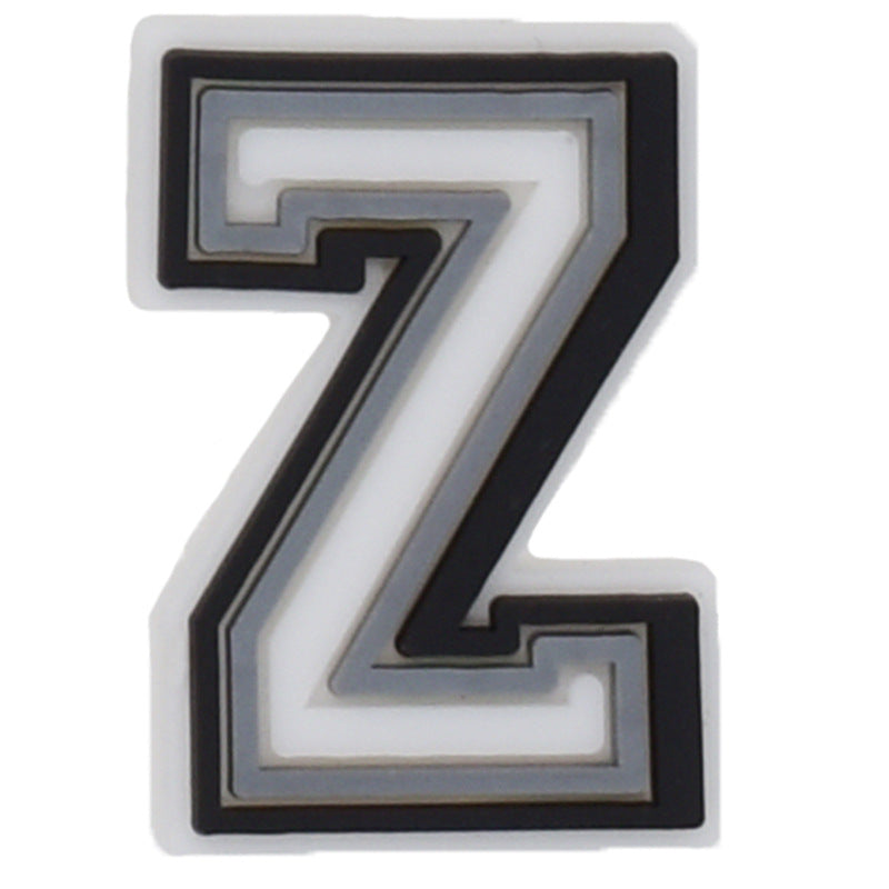 26pcs Black 0-9 A-Z Letters Series Charms - For Crocs Shoes EVA Bogg Bag Accessories