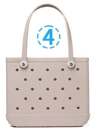 Vietnam Large Capacity EVA Tote Handbag Silicone Waterproof Beach Bag for Sports Gym Market Outdoor