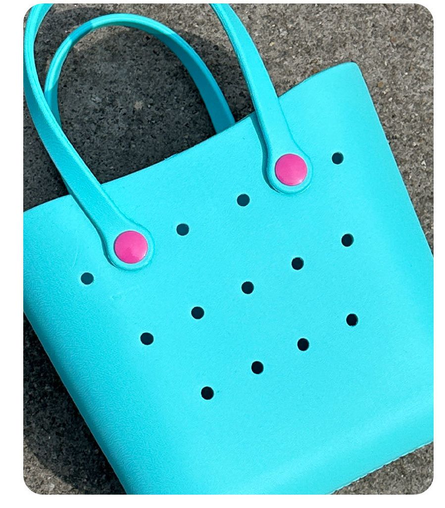 Summer EVA Beach Bag Rubber Waterproof Sandproof Open Tote Bag for Boat Pool Camping