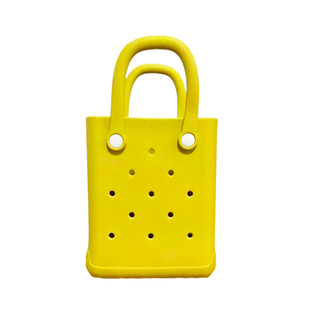 Rubber Beach Bag X-Small Beach Tote Bag Waterproof Mini Tote Bag for the Beach Boat Pool Sports Travel Bag