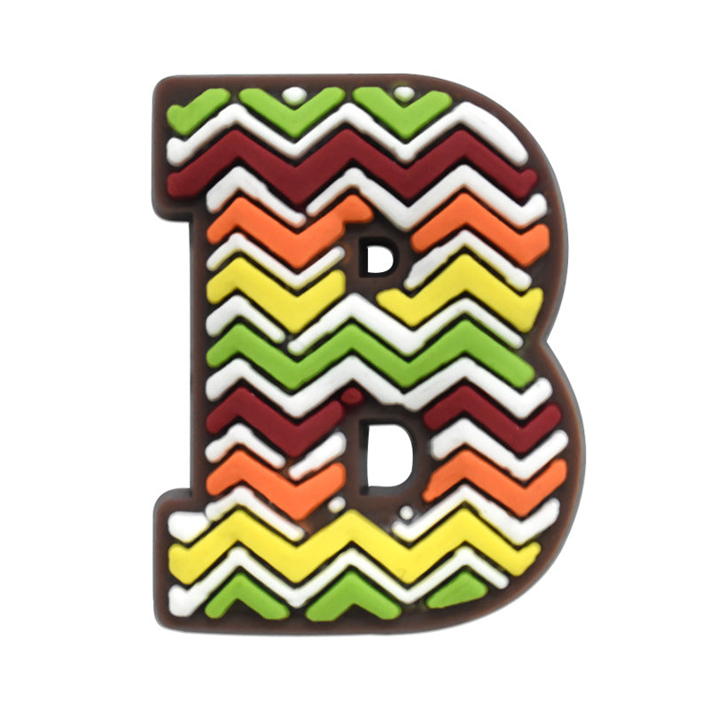 Thanksgiving Day 26pcs A-Z Letter Series Charms - For Crocs Shoes EVA Bogg Bag Accessories